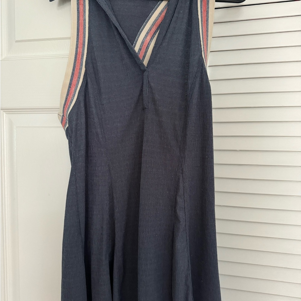 Free people Gray striped collared golf tennis active Dress with Stripes